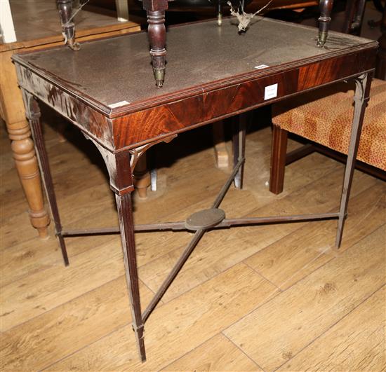 A George III mahogany silver table, 85 x 56cms